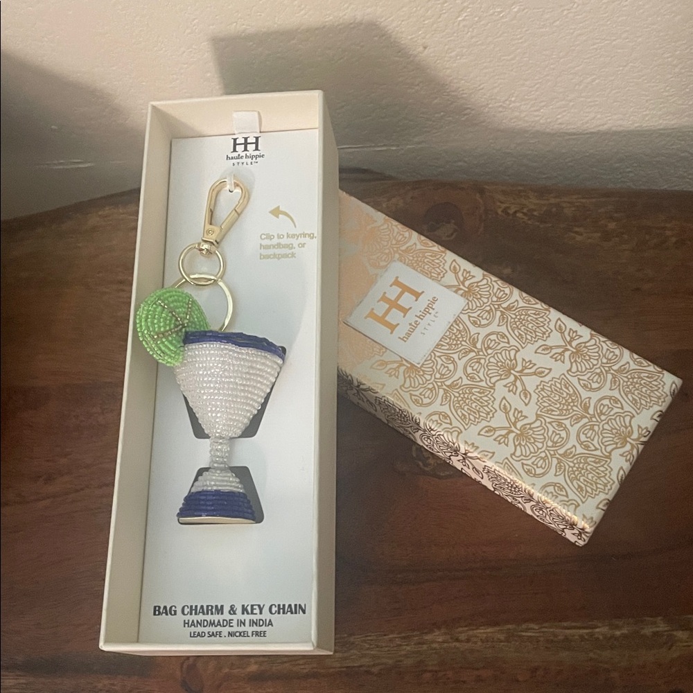 Viral Tik Tok Margarita with Lime Slice Bag Charm/Key Chain by Haute Hippie - Picture 7 of 9